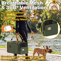 PAWZIDEA expandable carrier folded-flat for compact travel storage