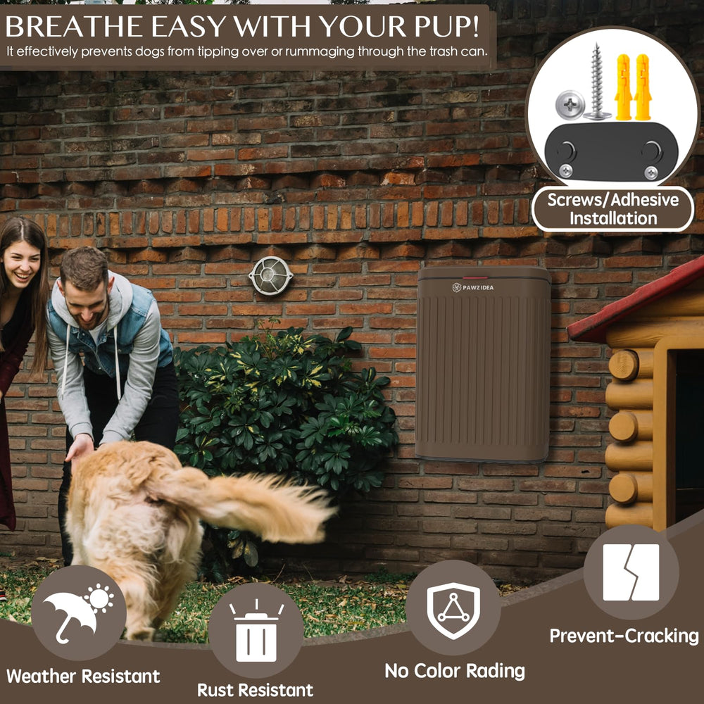 PAWZIDEA fence-hanging installation for convenient placement