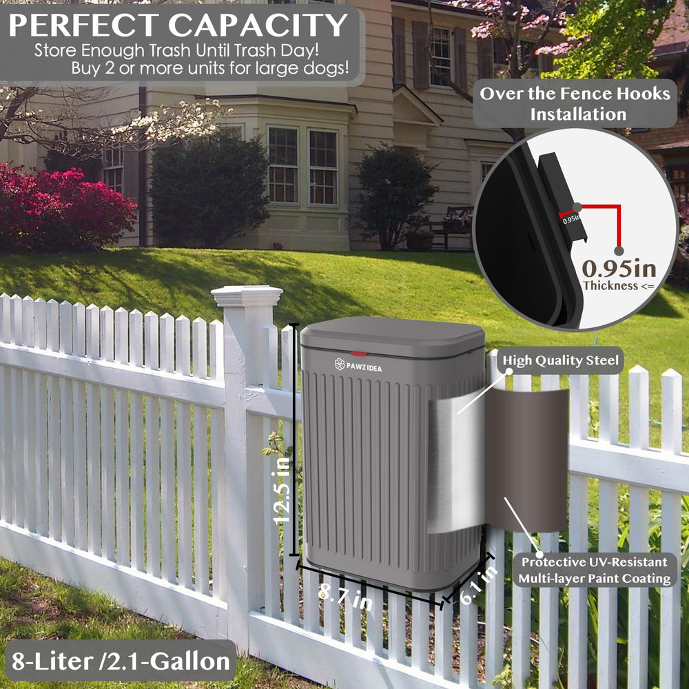 PAWZIDEA mounting on wall or fence for flexible placement
