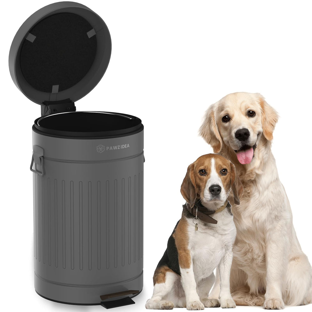 PAWZIDEA outdoor dog poop can with lid keeps odors contained in your yard.