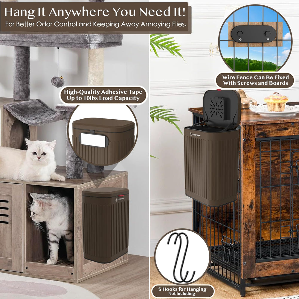 PAWZIDEA outdoor-ready steel bin with weatherproof coating for durability