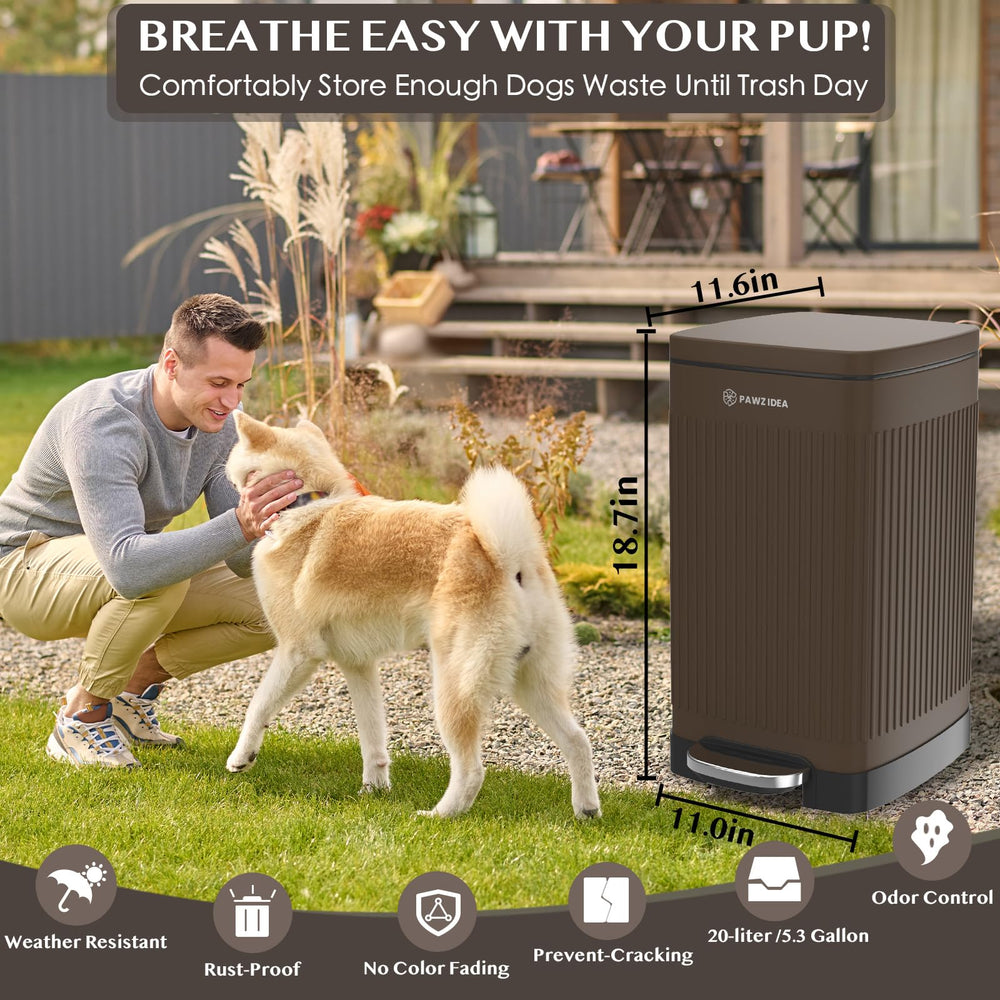 PAWZIDEA removable inner bucket makes waste disposal easier