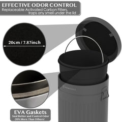 PAWZIDEA step-on poop bin for hands-free waste disposal in the backyard.