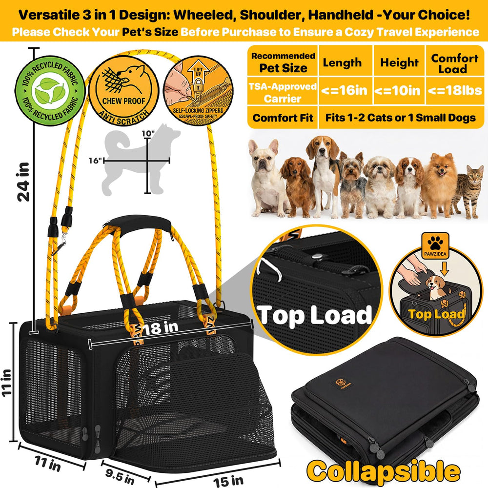 PAWZIDEA top load mesh door enables easy pet access and airflow.