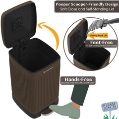 PAWZIDEA weather-resistant coating shields the can from sun and rain