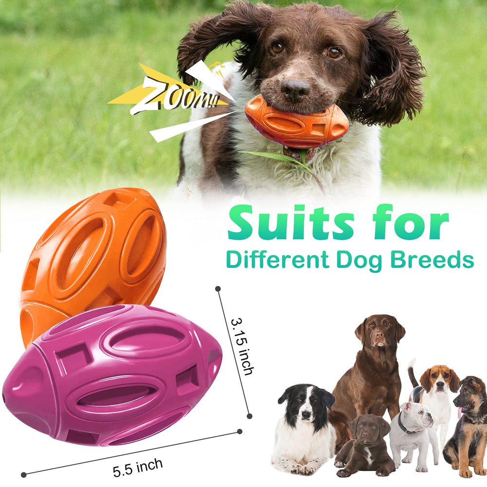Pawzone squeaky ball toy for aggressive chewers, durable rubber for lasting play.