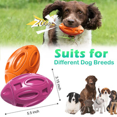 Pawzone squeaky ball toy for aggressive chewers, durable rubber for lasting play.