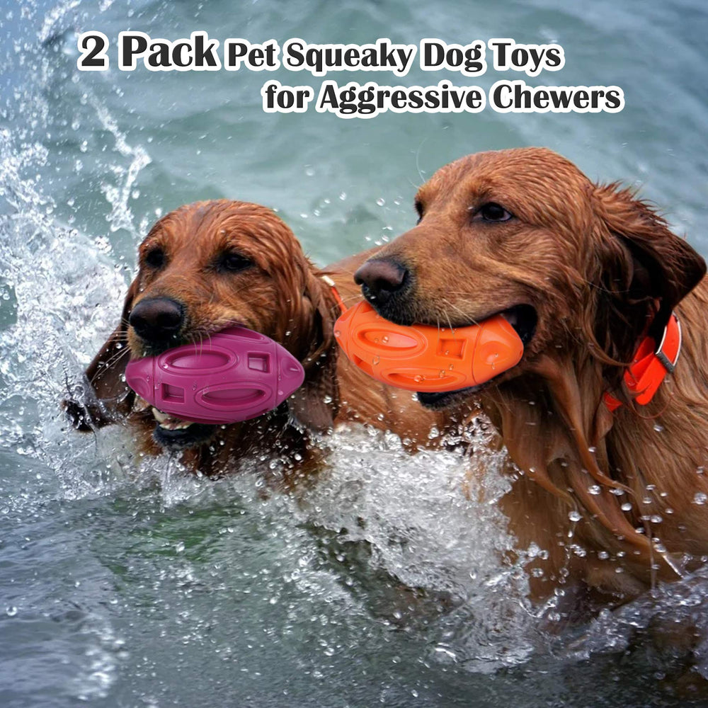 Pawzone 2-pack squeaky ball toy ideal for home training and fetch.