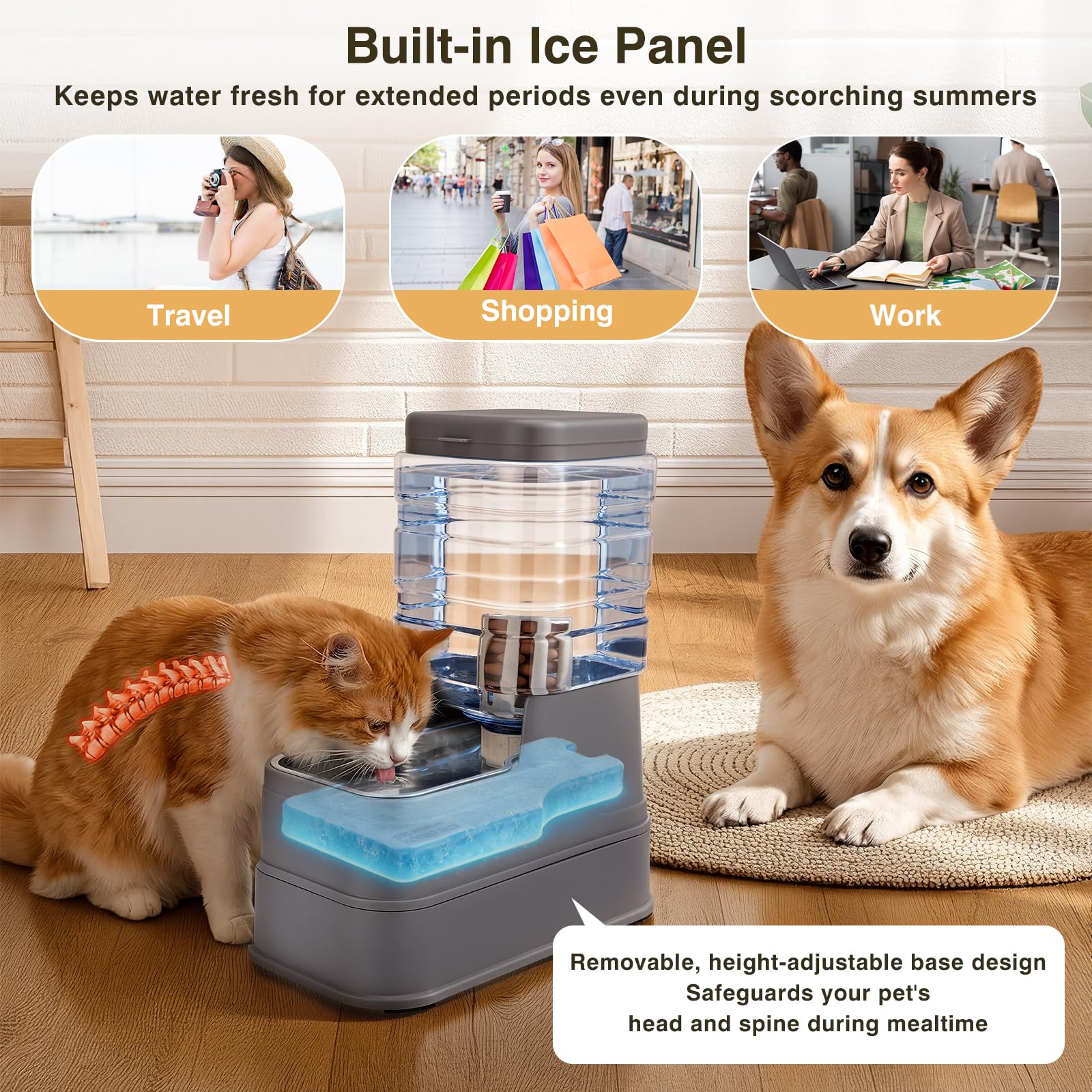 Pawzone adjustable raised base in height positions for comfort