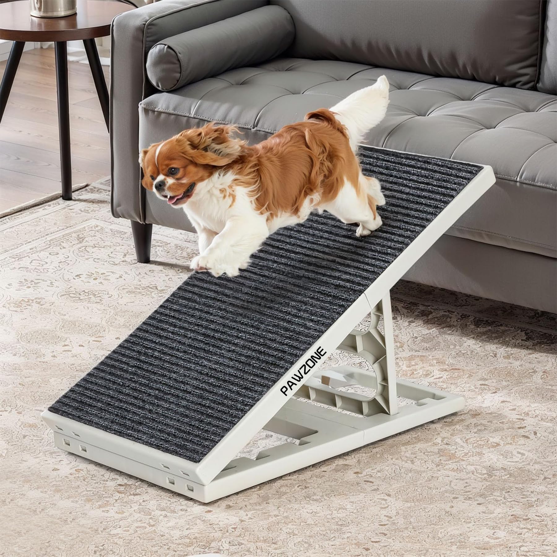 Pawzone dog ramp bed folding design for compact storage and quick setup