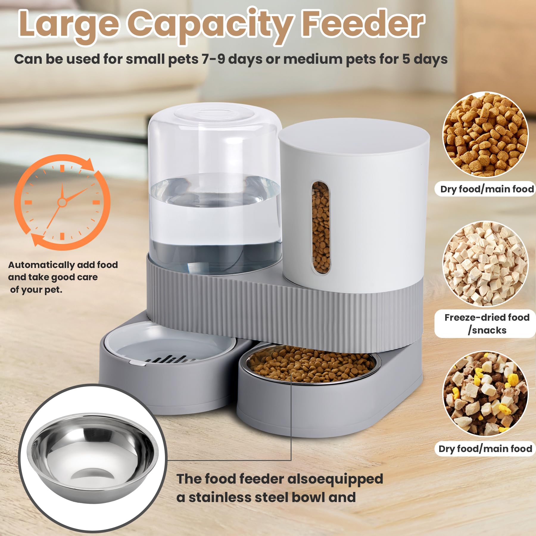 Pawzone feeder bowl grey closeup with durable materials