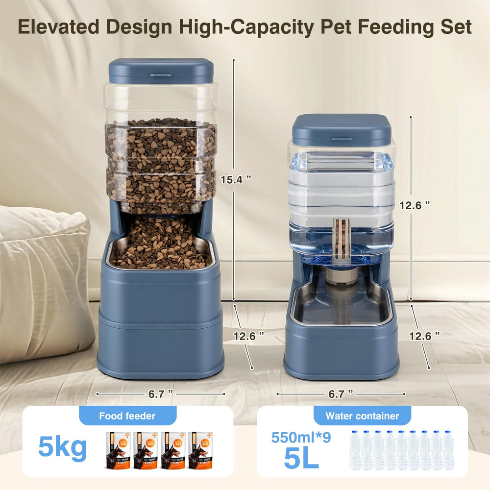 Pawzone gravity water dispenser image emphasizing spill-free hydration.