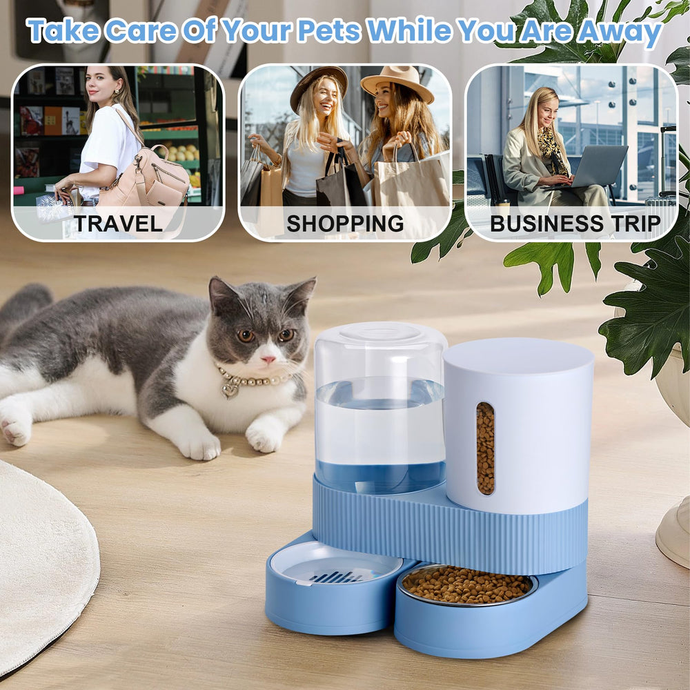 Pawzone quiet gravity system prevents overflow during use.