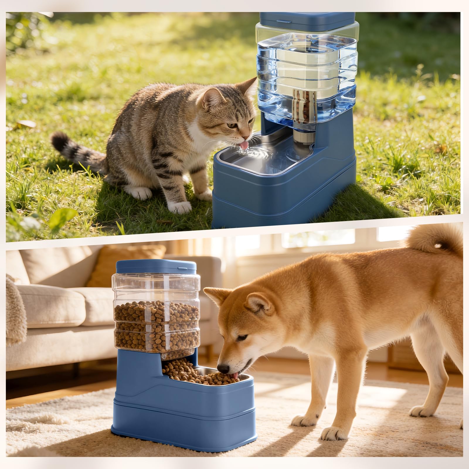 Pawzone siphon design image preventing overflow during feeding.