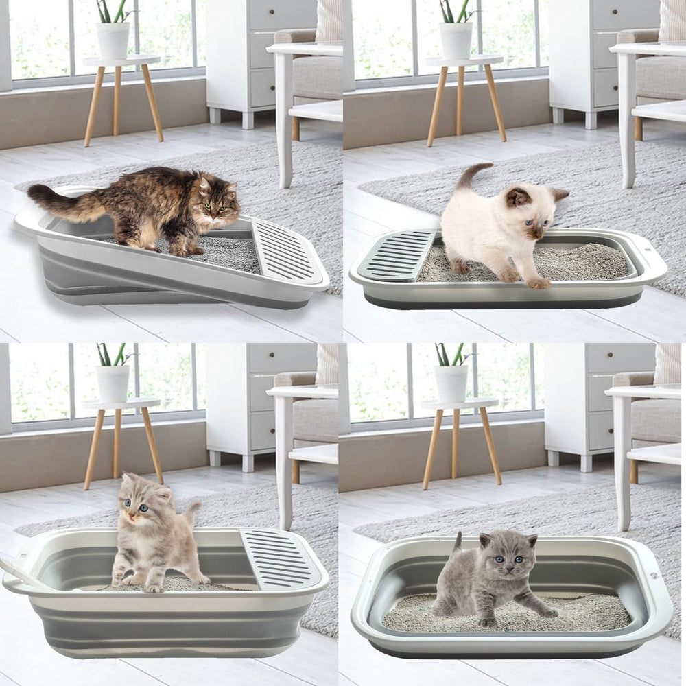 Paxlkuao stable raised-base cat toilet for secure positioning