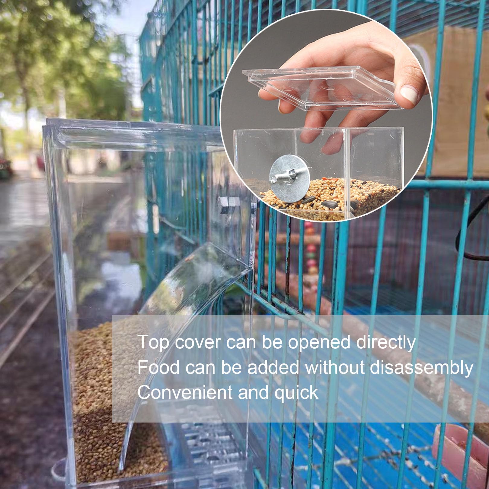 Paxlkuao transparent perch design supports birds comfortably during feeding