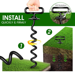 Payivsve dog stake built from rustproof iron for outdoor durability
