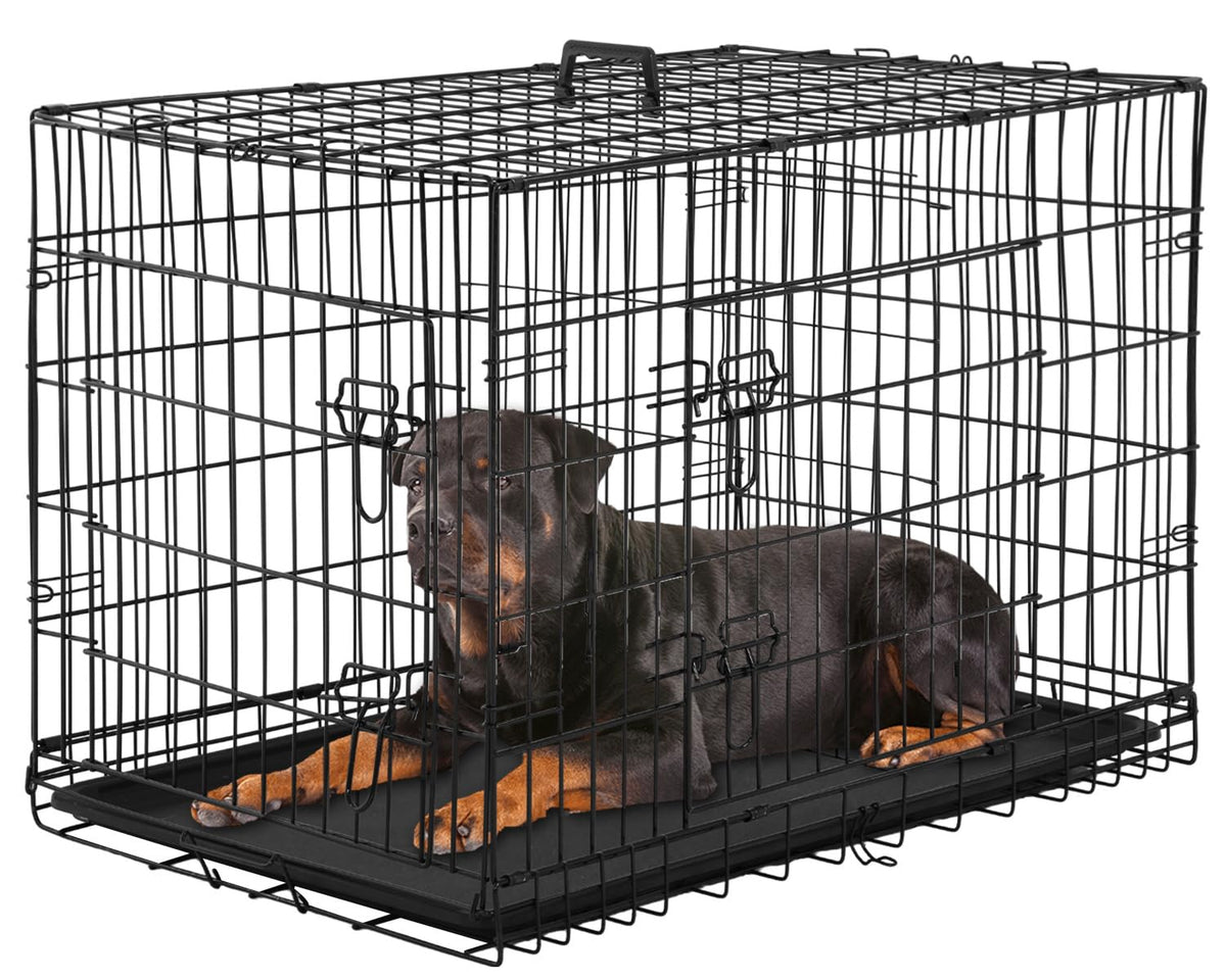 PayLessHere 42-inch crate front view with dual doors for easy access and ventilation