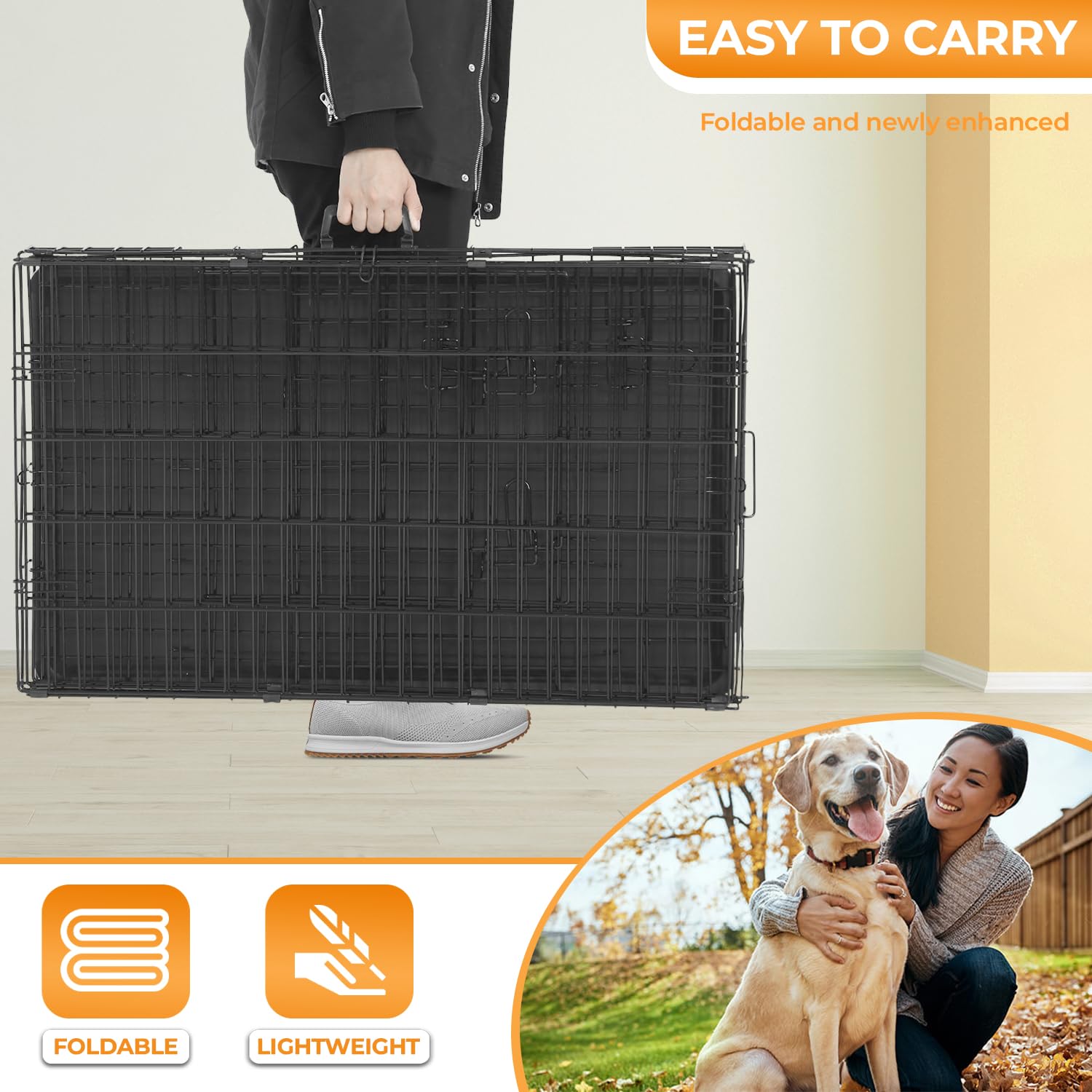 PayLessHere kennel divider enables two-pet space optimization