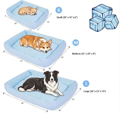 Pbed cooling dog bed foldable design makes travel and storage easy.