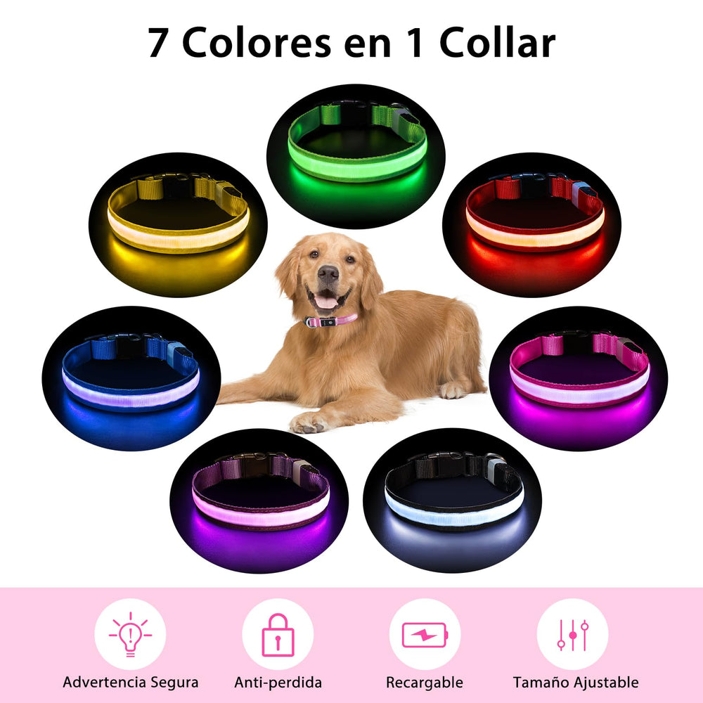 PcEoTllar LED dog collar color change boosts visibility and style
