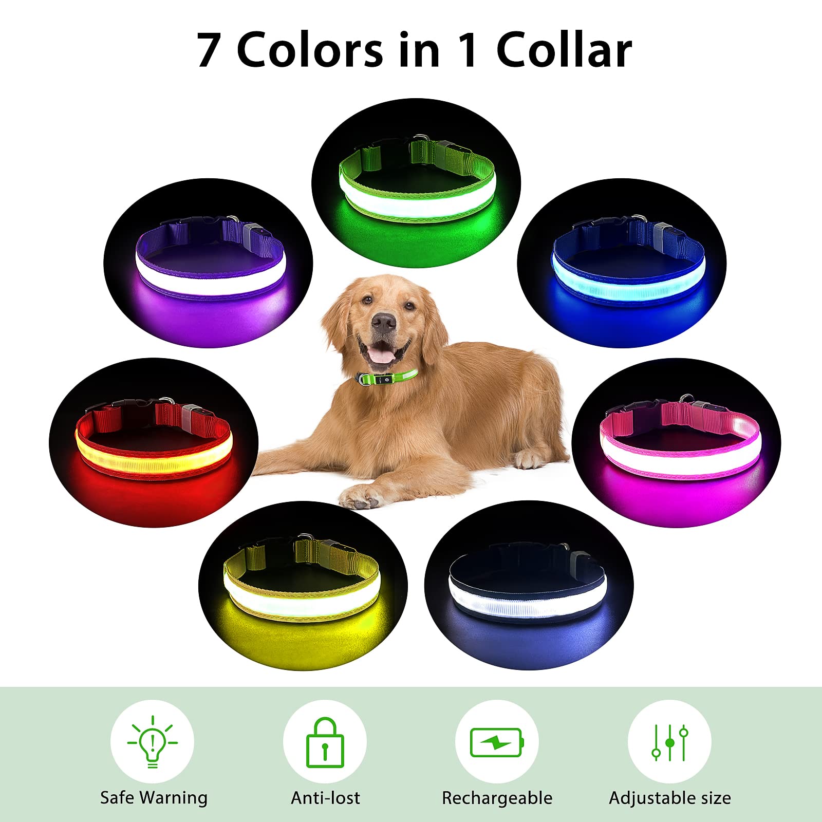 PcEoTllar RGB color options customize mood and visibility for evening outings