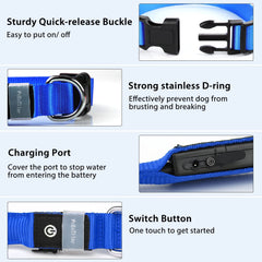 PcEoTllar rechargeable collar with USB charging for convenient power.