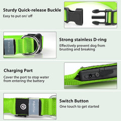 PcEoTllar waterproof LED dog collar for rain and water play