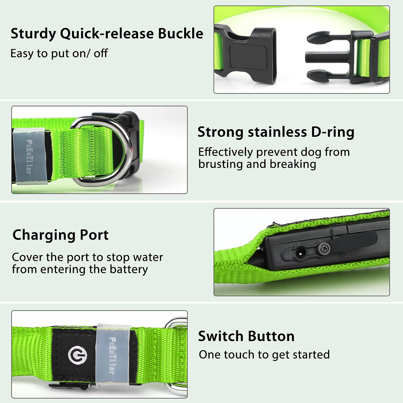 PcEoTllar waterproof rechargeable collar ideal for swimming dogs