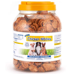 PCI Chicken Nibbles packaging front, premium natural dog treat for rewards and training.