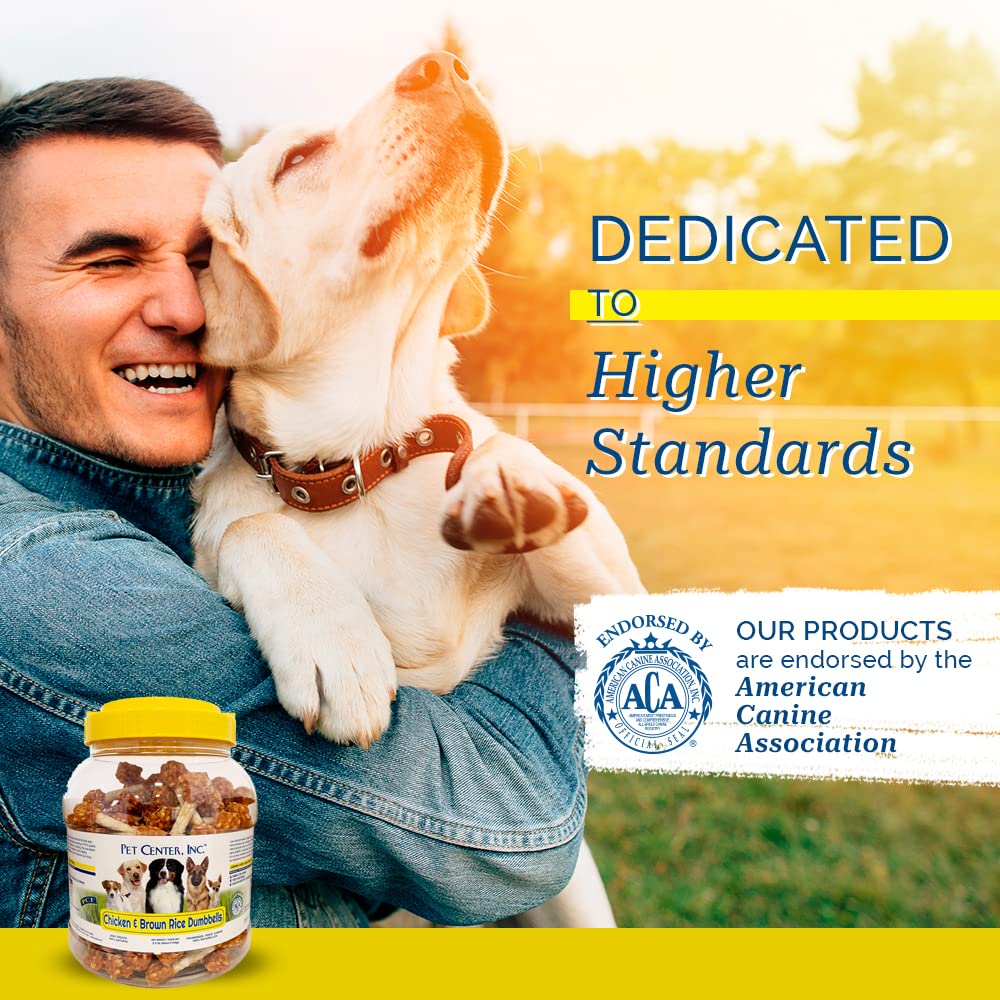Adult dog serving ideas with PCI Pet Center dumbbells