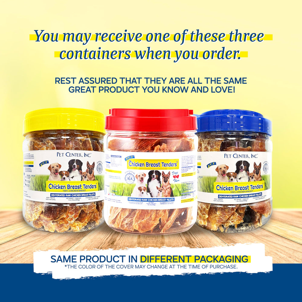 PCI Pet Center chicken breast tenders made from 100% real chicken breast fillets, a tasty option.