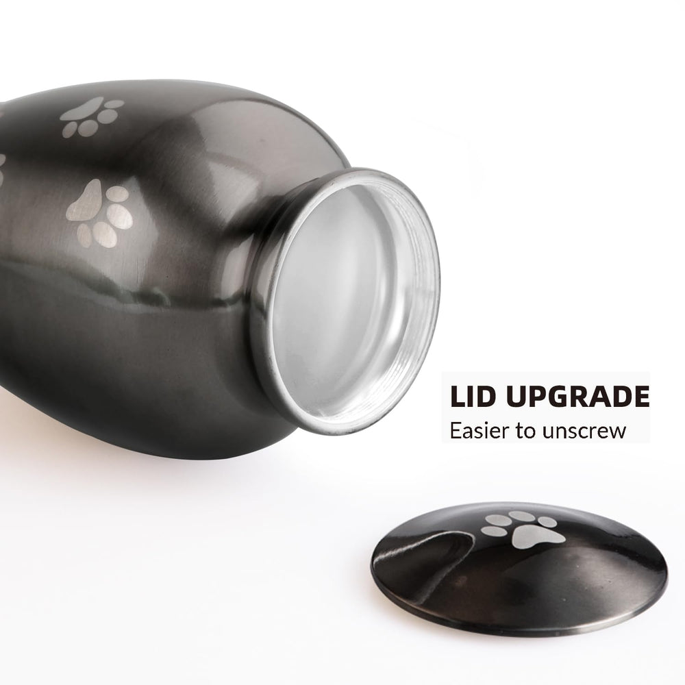 PCS urn with secure threaded lid for reliable closure.