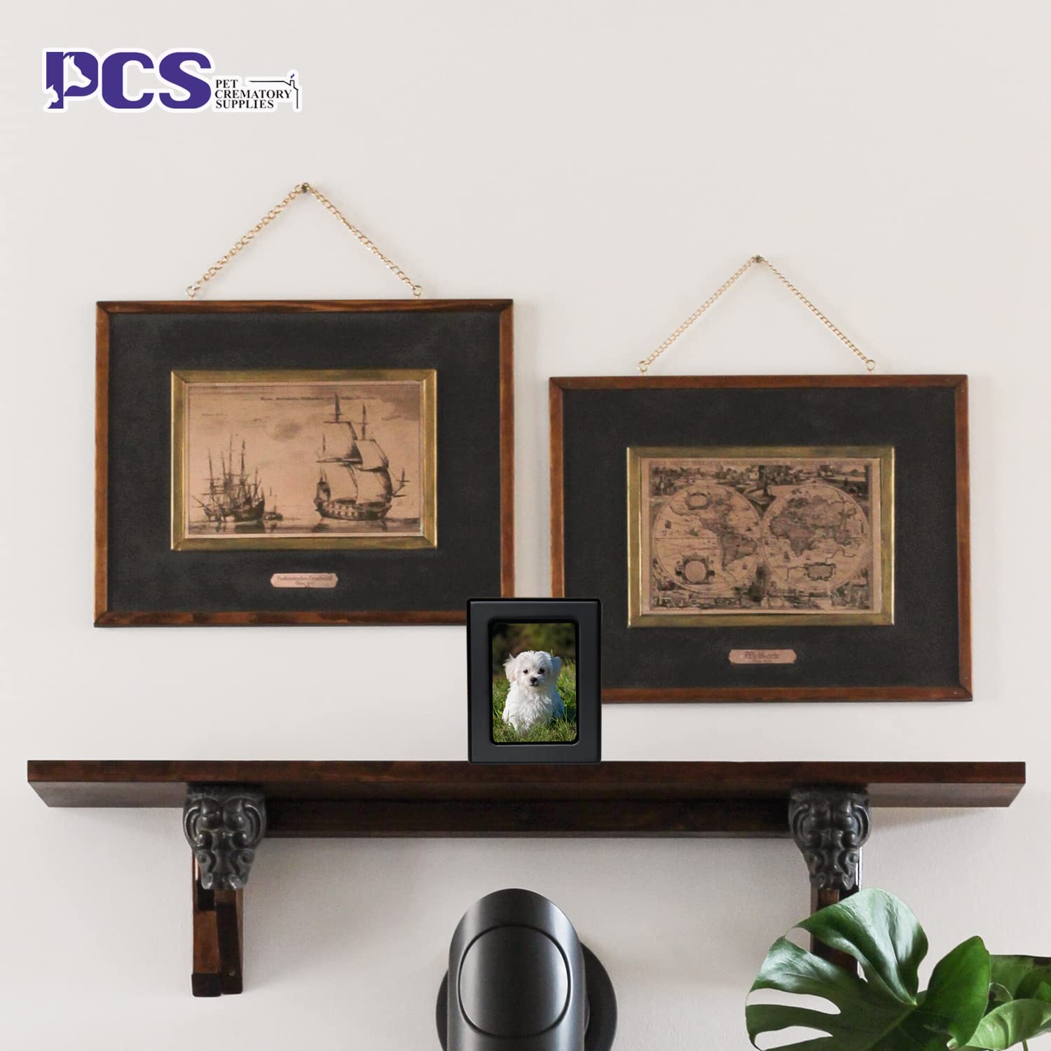 PCS PET CREMATORY SUPPLIES small black urn designed for everyday remembrance.