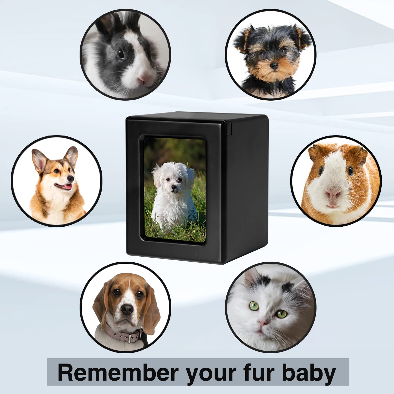 PCS PET CREMATORY SUPPLIES durable wooden memorial box with smooth finish.