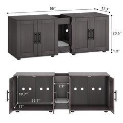 PeakPursuit 55-inch enclosure barn door demonstrates privacy and odor containment for calm use