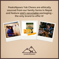 peaksNpaws pack of four large chews offers convenient, mess free indulgence for big dogs.
