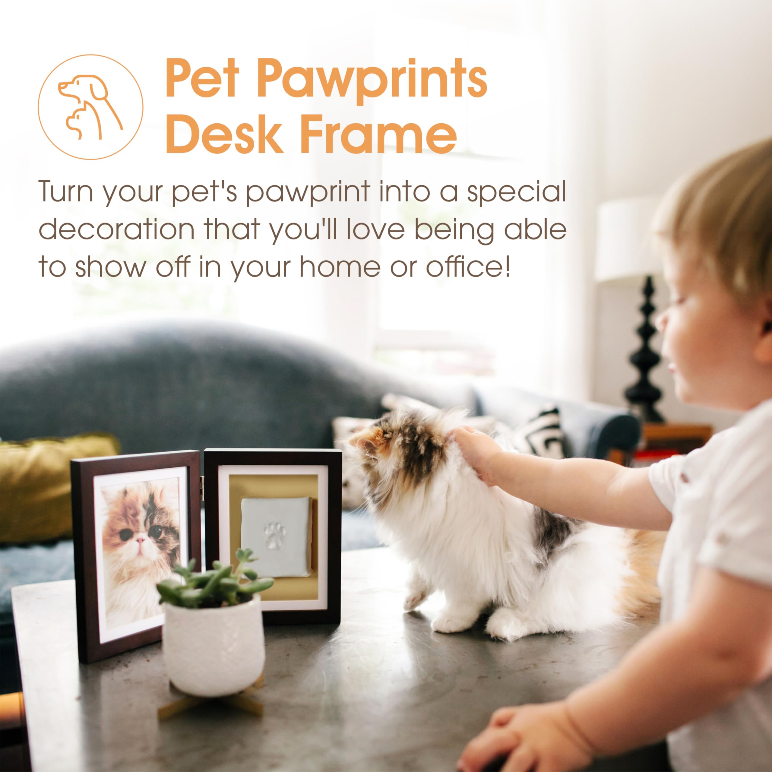 Pearhead clay imprint kit close-up highlighting safe, no-bake paw prints for quick keepsake creation