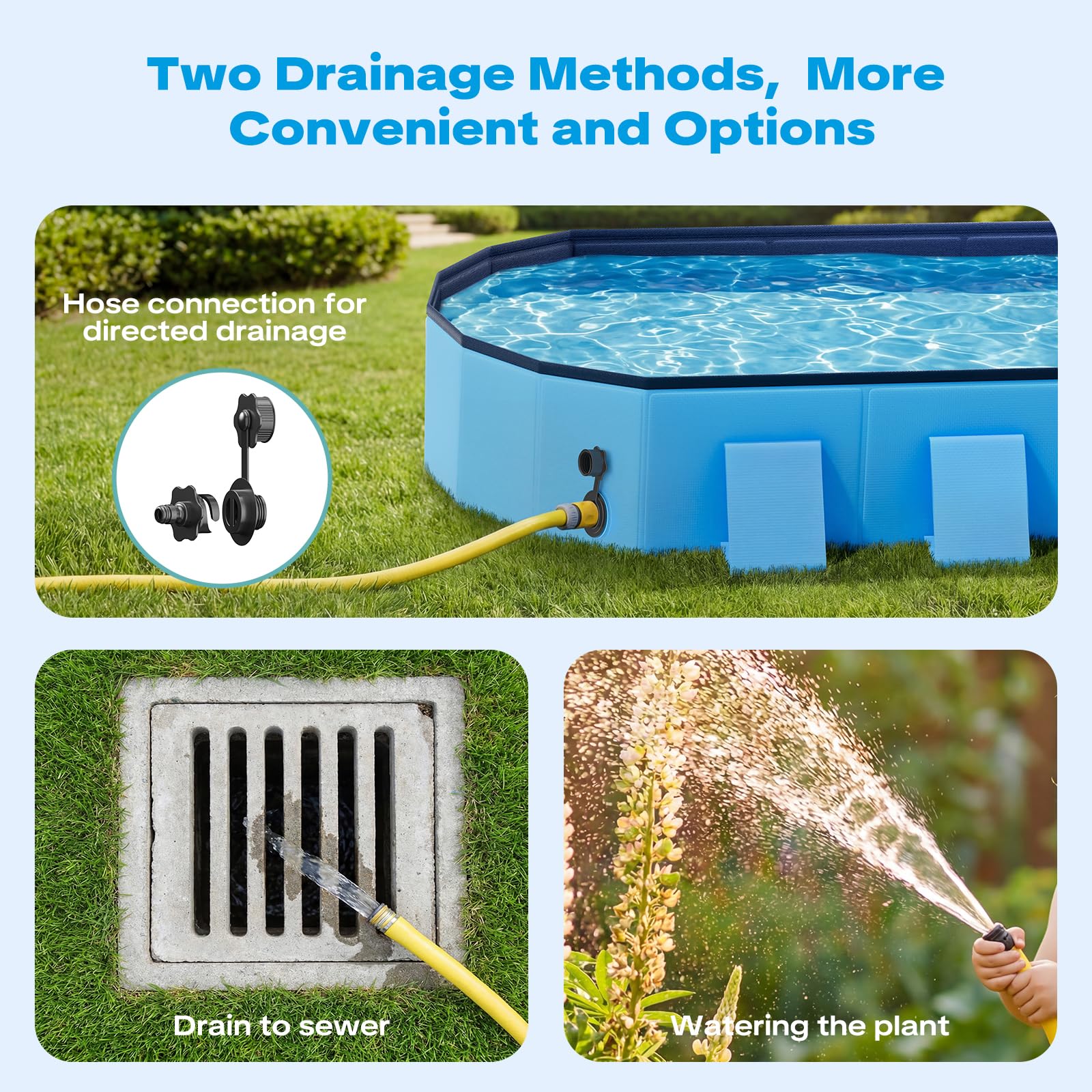 Pechfun pool suitable for indoor and outdoor use.