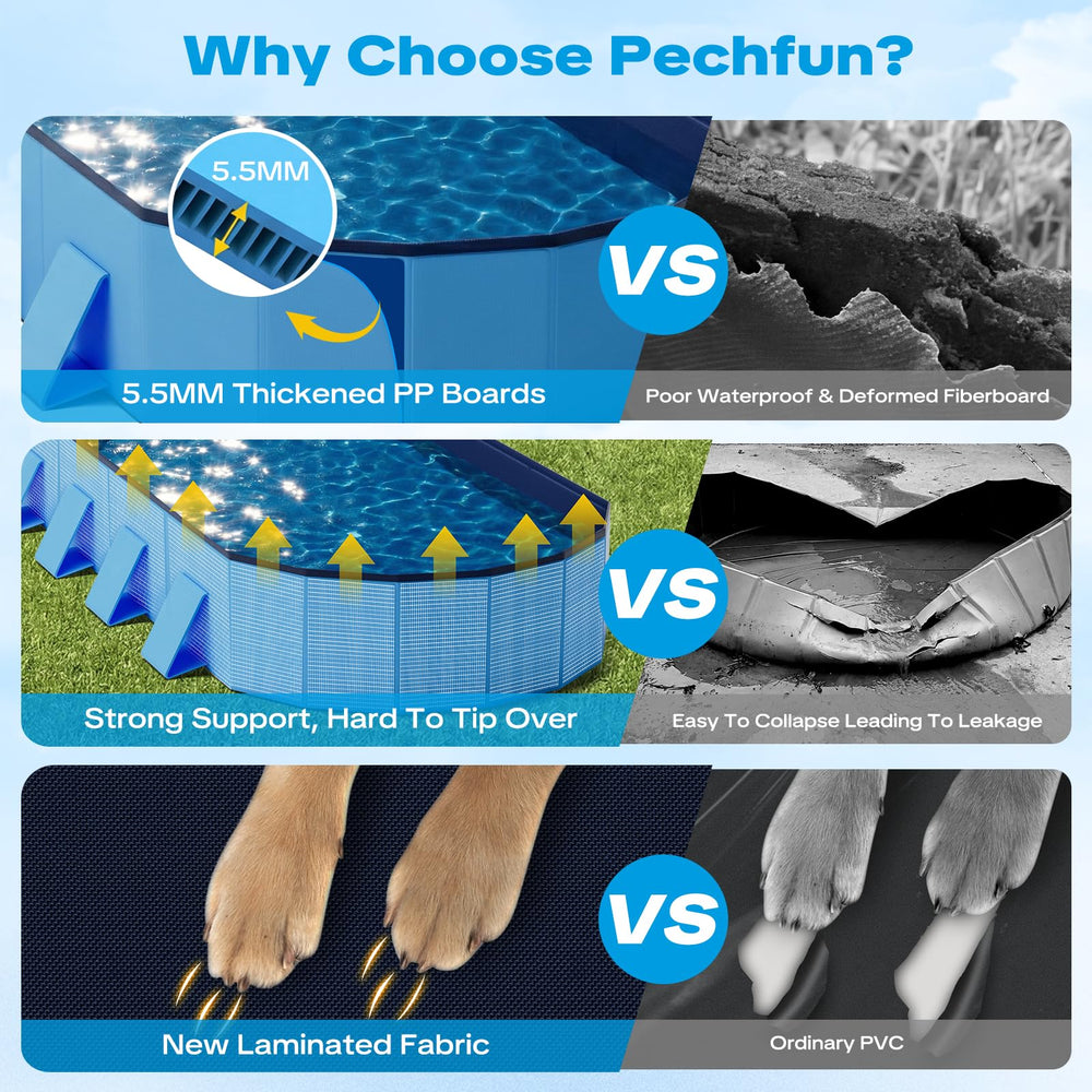 Pechfun dog pool non-slip bottom detail for safe play.