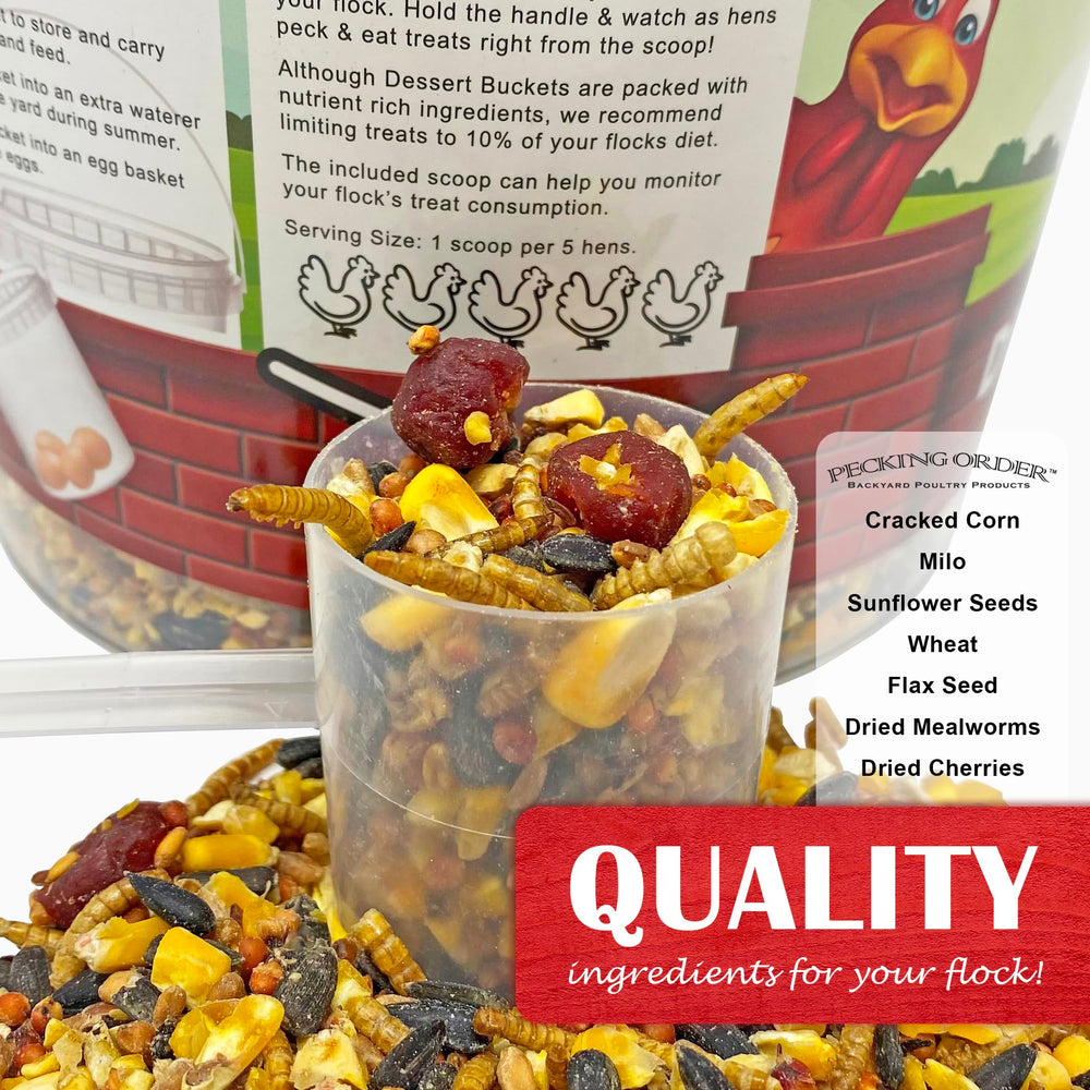Pecking Order sunflower puree coating on mealworm mix for flavor