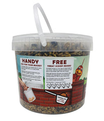 Pecking Order treat scoop showing portion control during feeding