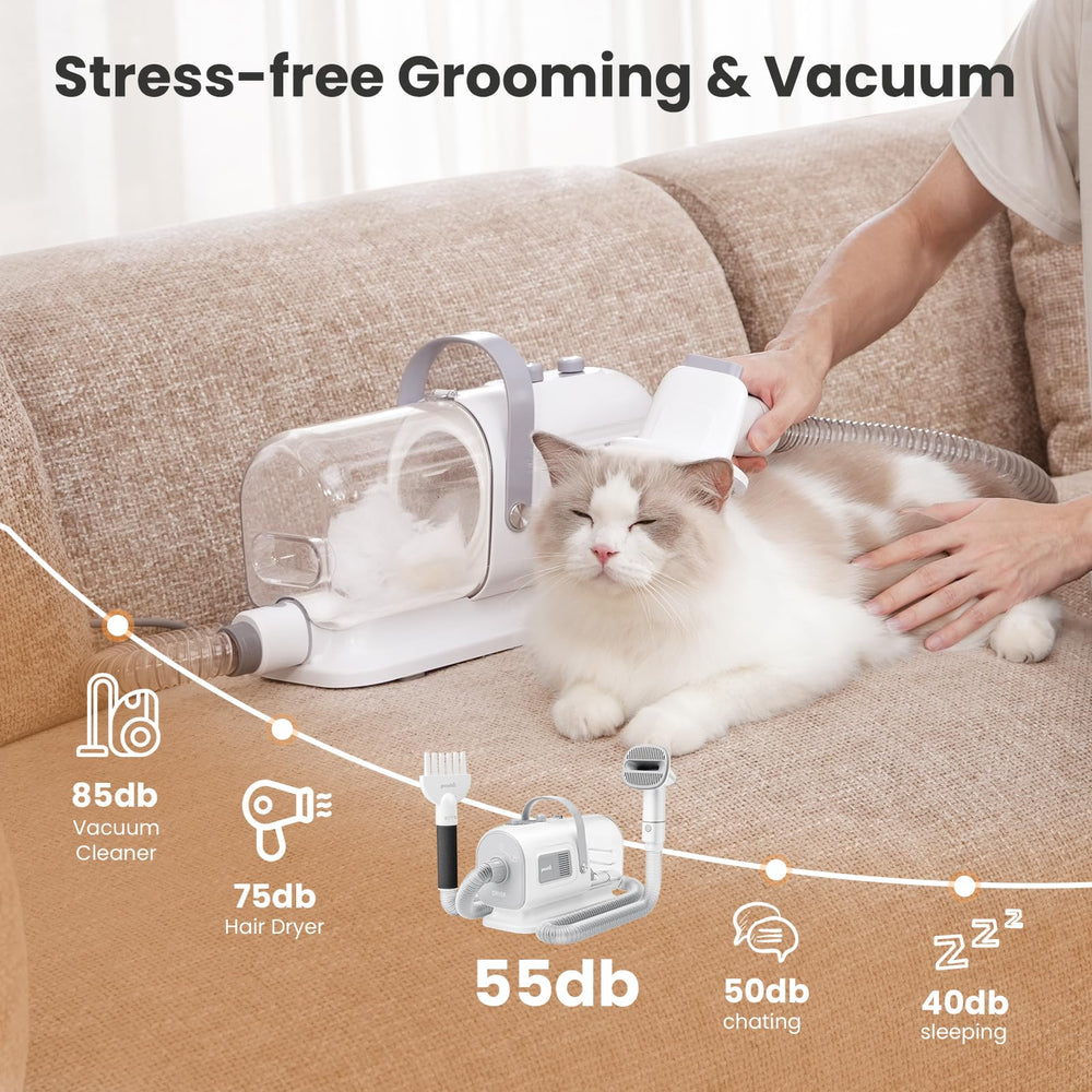 Pecute 1.7L dust cup traps shed hair during sessions