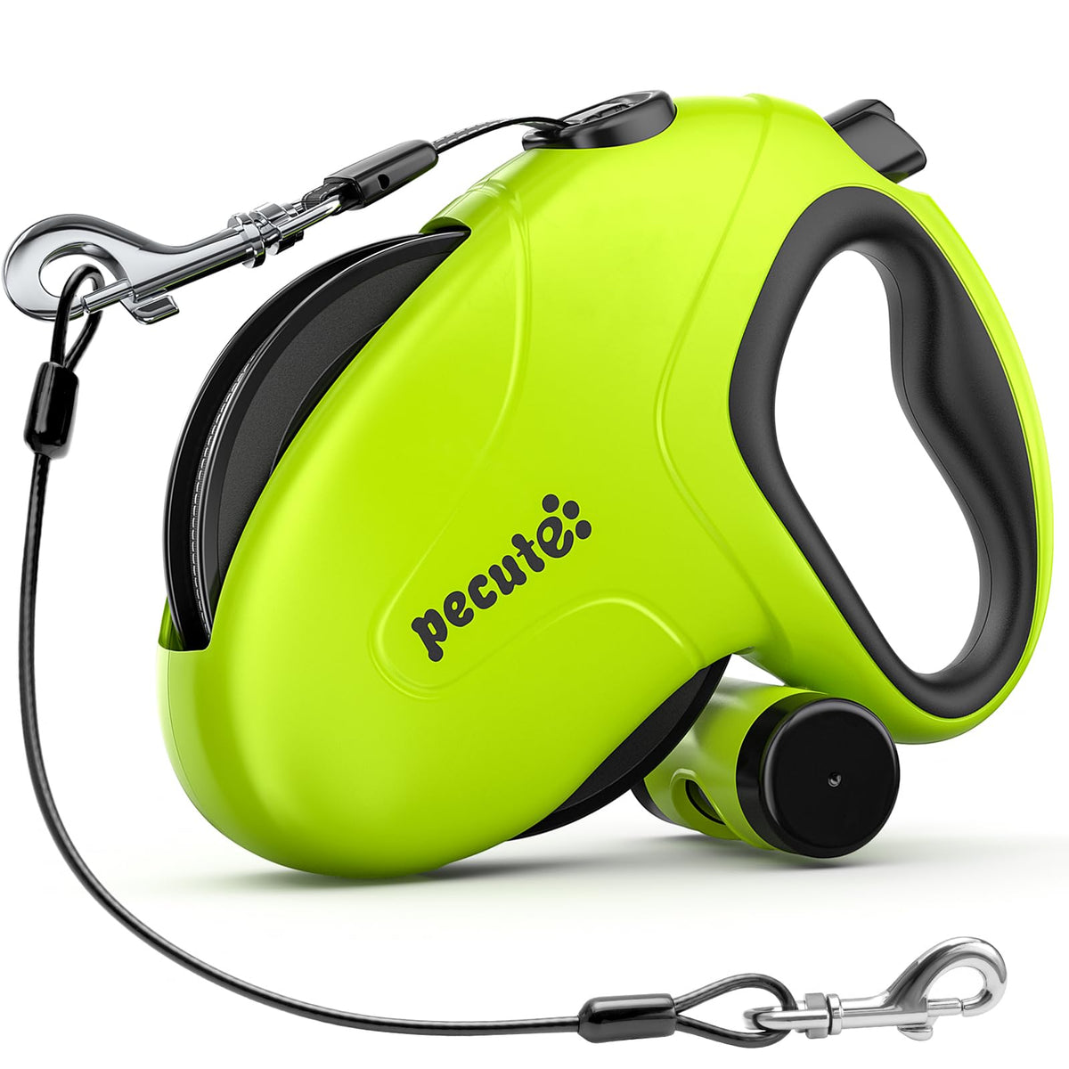 Pecute 26ft retractable leash extended for secure, comfortable walks.