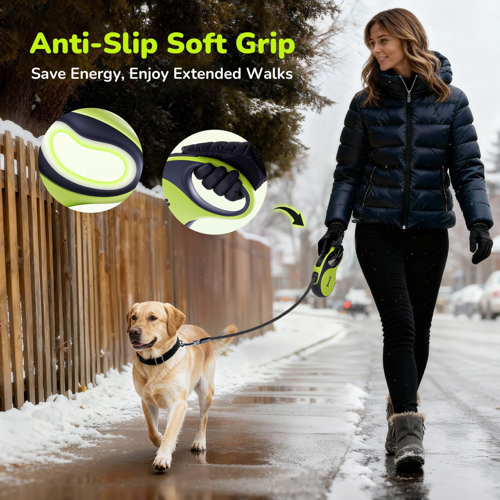 Pecute 360° swivel clip prevents tangles from any angle.