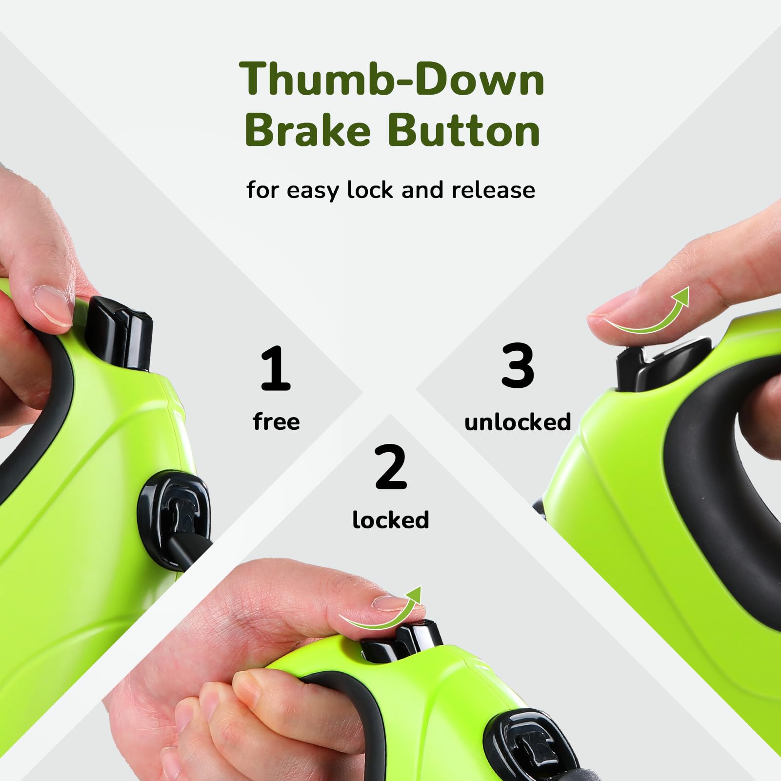 Pecute anti-slip handle offers ergonomic grip for long, comfortable walks.