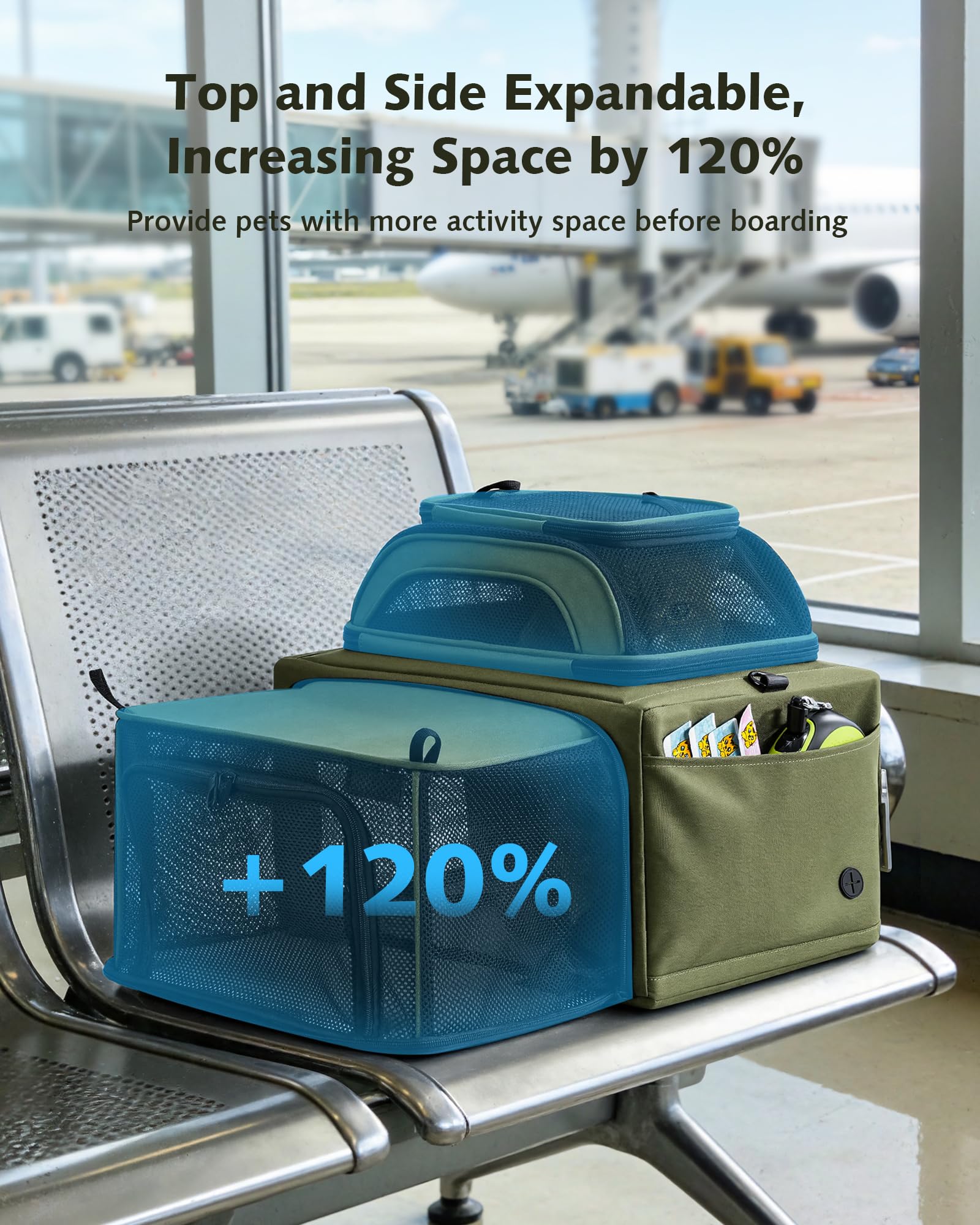 Pecute breathable mesh carrier promotes ventilation and comfort