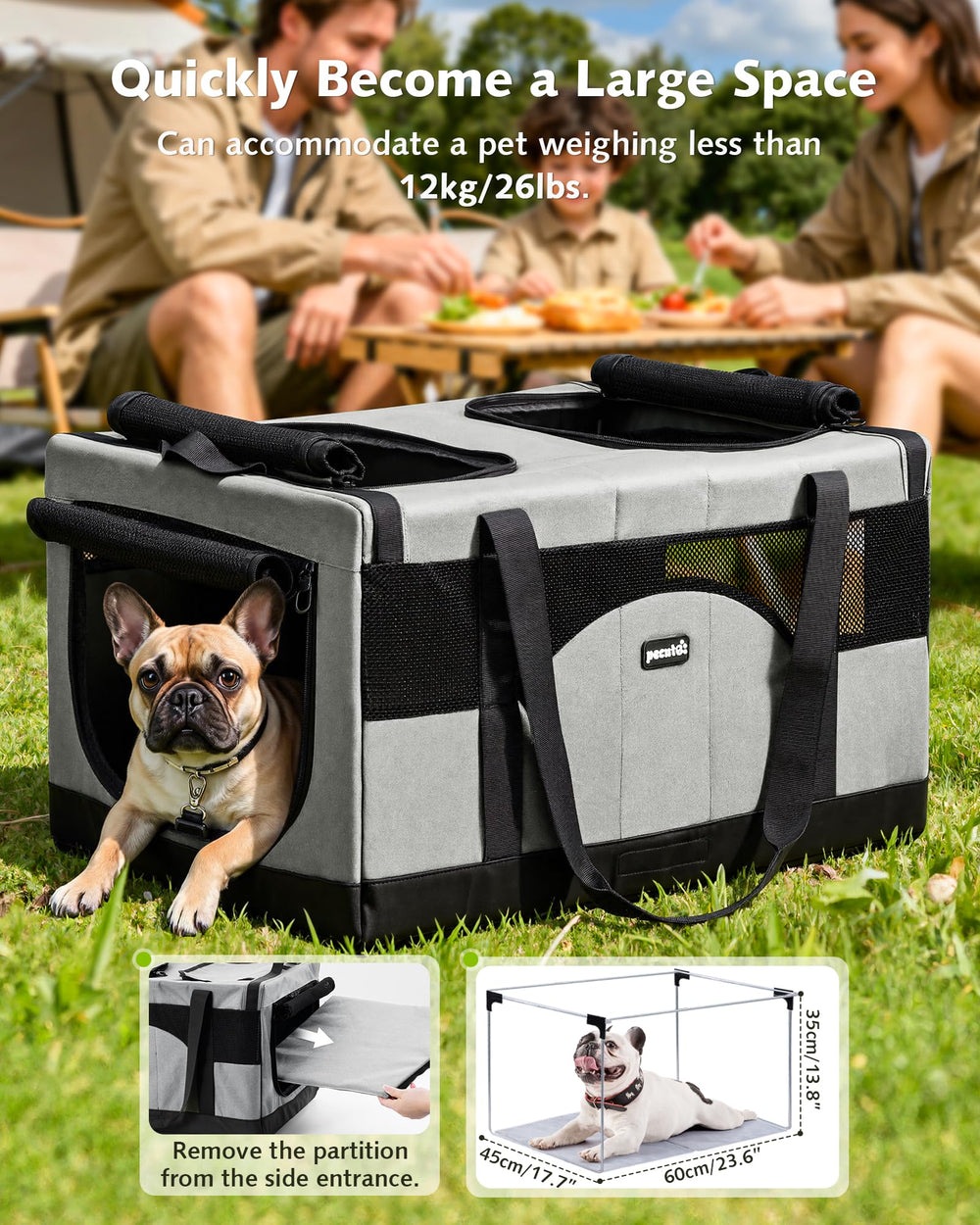 Pecute folding-frame mechanism shows easy collapse for storage