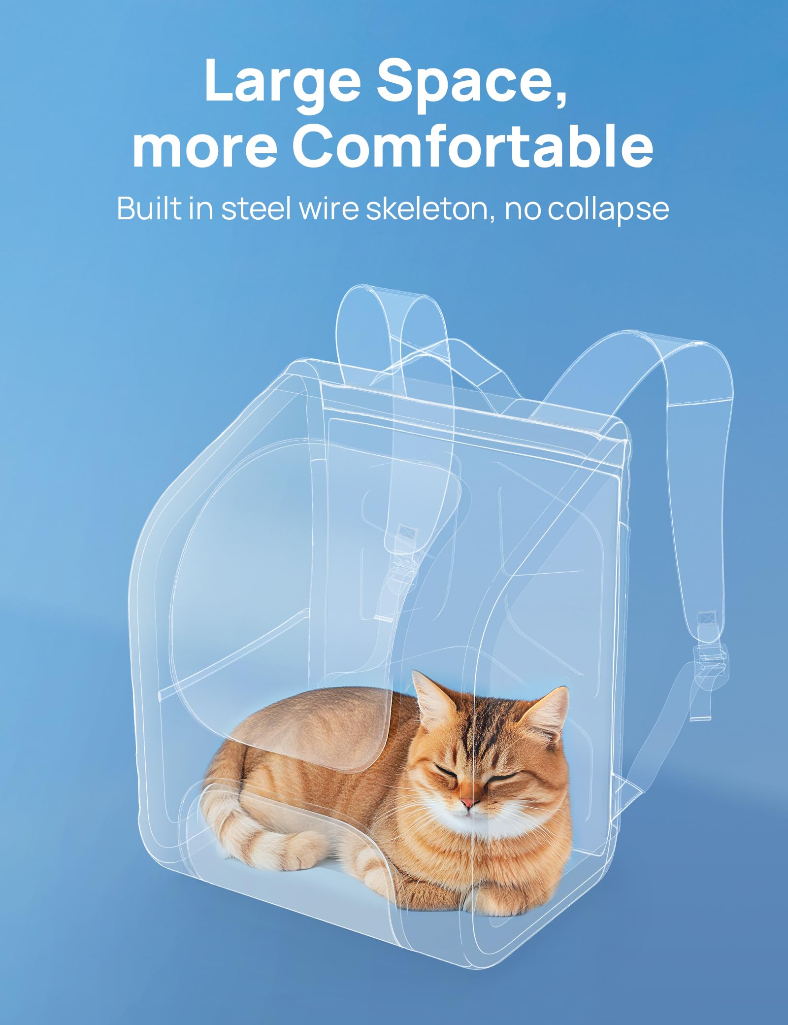 Pecute cat backpack bubble side mesh view highlighting ventilation