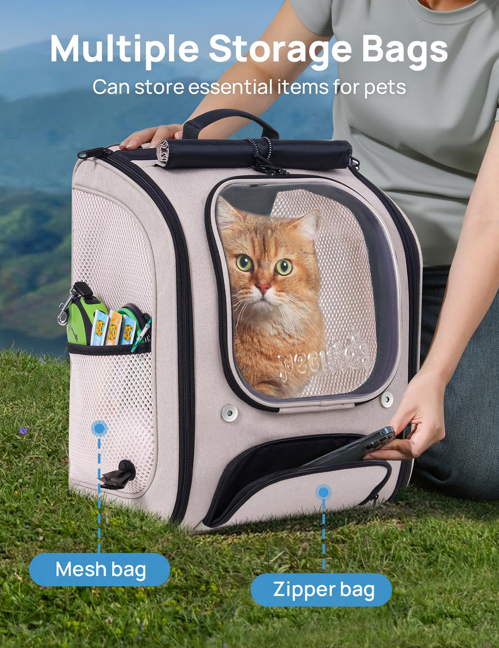 Pecute dimensions emphasize a spacious carry solution for mid-size pets